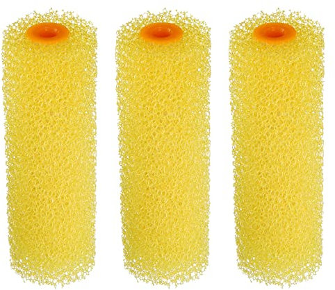 sourcing map Paint Roller Cover 4 Inch Medium Texture Sponge Brush for Household Wall Painting Treatment 3Pcs