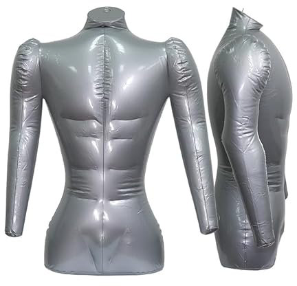 Aufblasbare Schaufensterpuppe, Halbkörper mit Arm, PVC, männlich, Torso-Modell für Kleidung, Displays, Schaufensterpuppe, Schmuck, Schal