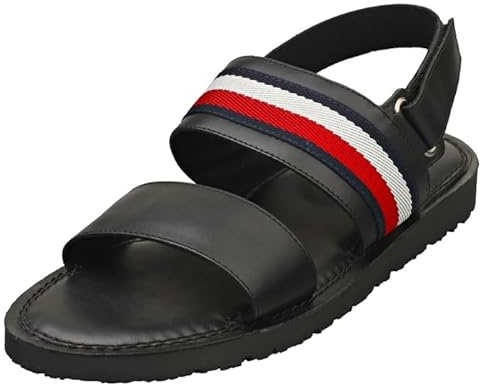 Tommy Hilfiger Sandales à lanières Core Hilfiger LTH Fm0fm05009 pour Homme, Black, 40 EU