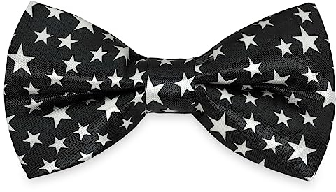 AUSUAYA Papillon da Uomo Classico, Pre-Legato per Abito, Camicia e Smoking, Bow Tie for Boy N-M-T5, Nero con Stella Bianca, Taglia Unica