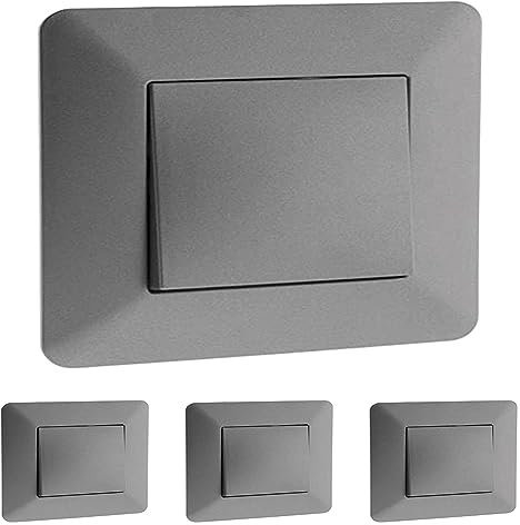 Artezo Interrupteur va-et-vient Titanium (Lot de 4)