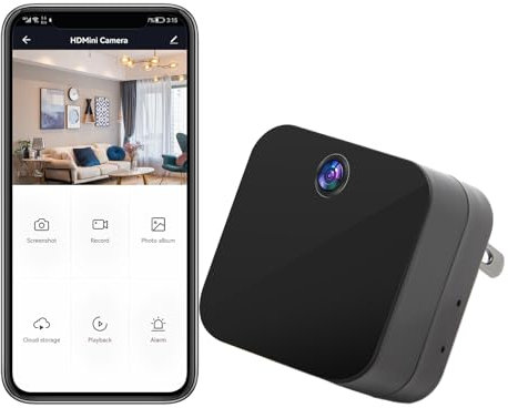 Spionkamera, WiFi dold kameraladdare, dold spionkamera HD 1080P trådlös mini barnvaktskamera, USB-laddningskamera med rörelsedetektor/mörkerseende, inga dolda ljud kameror