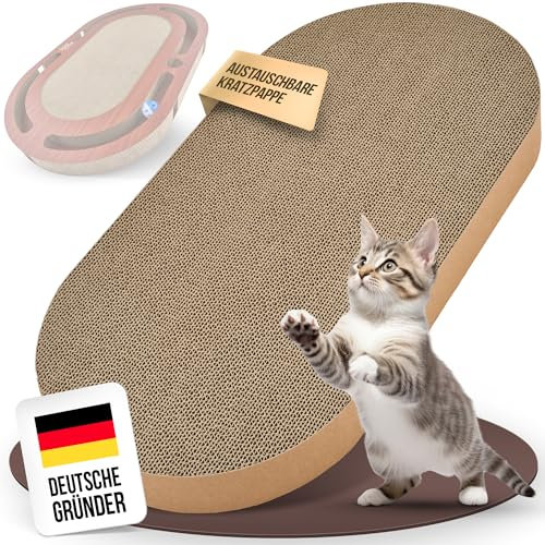 PAWZONE Wechselpappe für Kratzbrett - hochwertige austauschbare XXL Kratzpappe - beidseitig nutzbar - Zubehör für Katzen - Kratzmatte - Katzenzubehör - Cat Scratcher