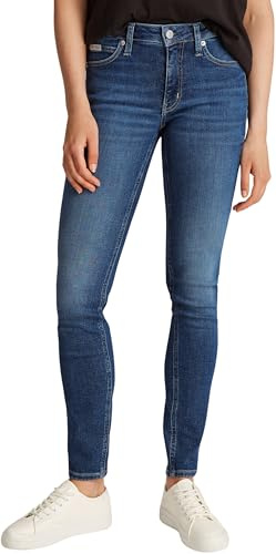 Calvin Klein Donna Jeans Mid Rise Skinny Fit, Blu (Denim Dark), 25W/34L