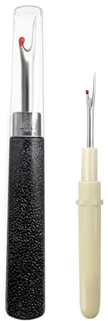 Seam Ripper Set, Stitch Unpicker Tool 2 Sizes Thread Unpicker, Sewing Seam Ripper Kit, Black White Thread Unpicker for Hand Sewing Embroidery Cross Stitc
