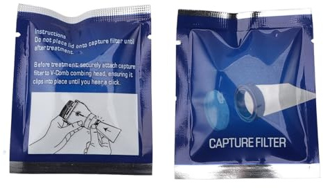 Filtro Peine Piojos Eléctrico, Malla Transparente, Filtro de Repuesto para Peine, Tapa Incluida, Fácil de Poner y Quitar, Compatible con Peine Piojos Electrónico