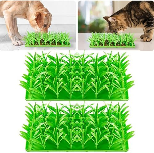 Tapis D'her-bes en Silicone pour Chats - Tapis De Nourriture Lente en Silicone | Jouet De Nourriture De Tapis D'her-be De Chat | Tapis De Nourriture D'her-be en Silicone | Silicone Mangeoire Lente