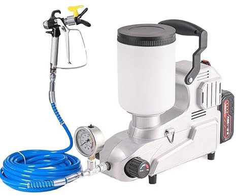 Spruzzatore di vernice airless ad alta pressione da 3000 W, spruzzatore di emulsione di vernice airless, spruzzatore airless per vernici al lattice a base d'acqua con tubo flessibile,white