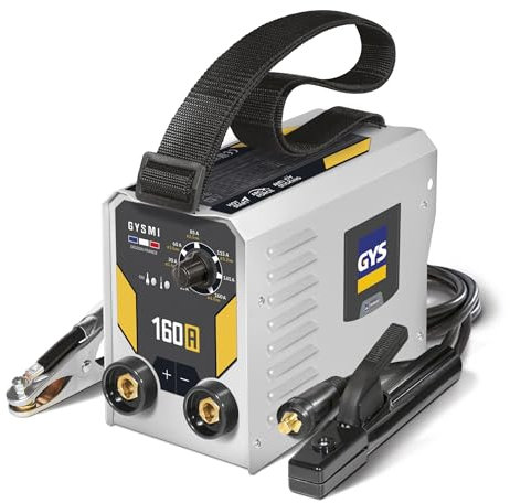 GYS, GYSMI 160A, Poste à Souder à l'Électrode Enrobée 160A Monophasé 230V (MMA), Arc Force, Antisticking, Hot Start, Avec Porte-électrode, Câble de Masse