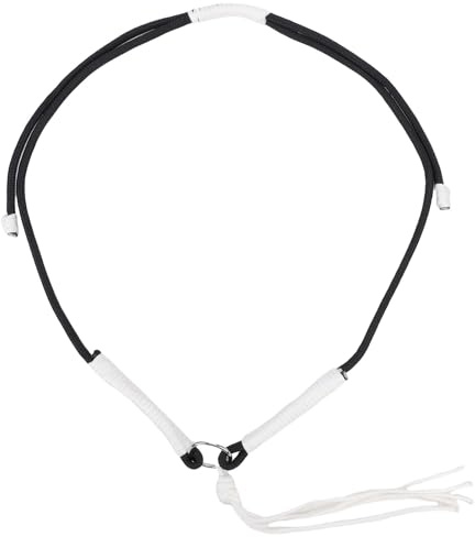 NOENNULL Strap with Tassel,Nylon Webbing Rope for Liberty Training, Groundwork, Lunging & Riding, Adjustable & Soft, Abrasion for Horses