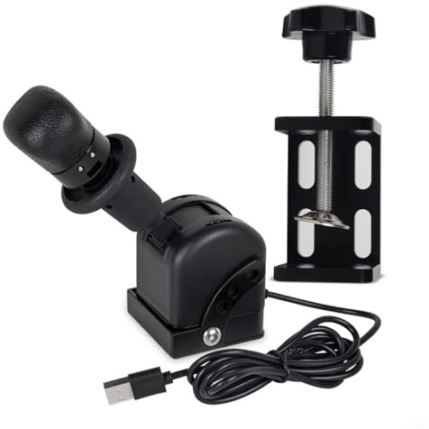 Nexbrill Freno de mano USB para Logitech G29 G27 G25, simulador de carreras de PC con base de aleación de aluminio, soporte de abrazadera de 8-55 mm para ETS2 Euro Truck Simulator 2 juegos