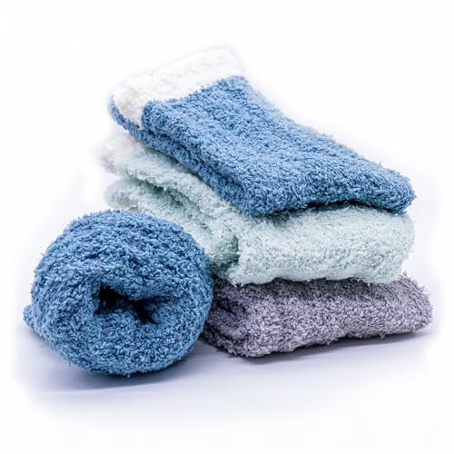 Netrox - 3 Paar weiche Kuschelsocken Damen - kuschelige Socken Bettsocken Haussocken - flauschige Wintersocken - warme Damensocken und Kinder, warme Socken, Thermosocken Damen 36-42