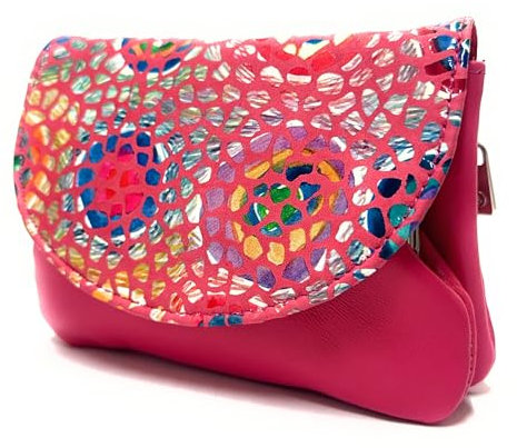 Lugupell Monedero para Mujer, Hecho a Mano en España, Piel de máxima Calidad Muy Suave al Tacto, Pequeño y en Formato Corto, Cartera para Mujer. Gaudi Color Fucsia