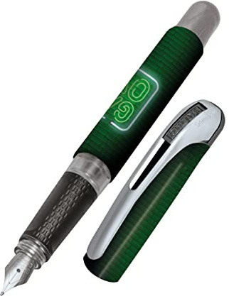 Online College ink pen Game Over │ ergonomic fountain pen for school/college │ solid medium nib, soft grip part │ for standard ink cartridges │ refillable│ideal for beginners, pupils & students