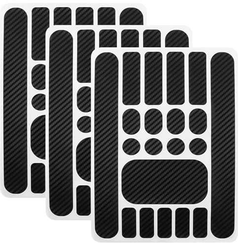 IUHRIE 3 Stück Rahmenschutzfolie Fahrrad Schutzfolie, Rahmenschutz, Dunkel Lackschutzfolie Fahrradrahmen, Lackschäden Carbon Aufkleber Fahrradträger Frame Kettenstrebenschutz Protector, Radlaufschutz