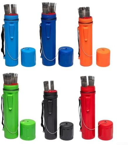 Yhenlovtt Tubo di Stoccaggio per Elettrodi di Saldatura Con Capacità di 4,5kg, Supporto per Elettrodi in Plastica Con Protezione dall'Umidità, Scala di Misurazione, Clip di Trasporto per Officina e