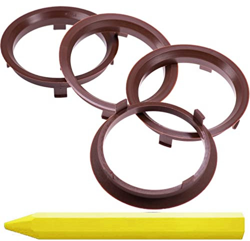 RKC 4X Anneaux de centrage Brown 70,1 mm x 63,4 mm + 1x Crayon de Cire en Vert Made in Germany