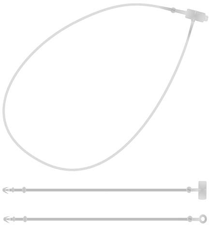5.000 Sicherheitsfäden LOOP PINS transparent - Länge wählbar 75mm / 125mm / 175mm / 225mm (175mm (7))