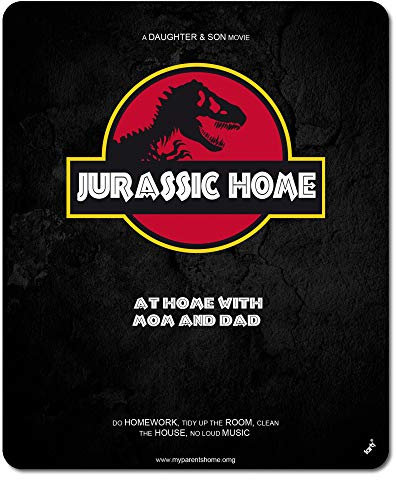 1art1 Humour Jurassic Home My Parents' House OMG Tapis De Souris 23x19 cm
