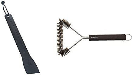Weber Accessoire de Nettoyage, Noir & Amazon Basics Brosse de Nettoyage Triangulaire pour Grille de Barbecue 30,5 cm