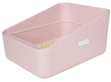 Sfozstra High Sided Cat Litter Box: Open Top Anti Tracking Design
