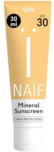 Naïf Body Sun Cream Sonnencreme - Schützt die Haut vor UVA und UVB Strahlung - Hinterlässt keine Rückstände und zieht schnell ein durch natürliche Inhaltsstoffe - LSF30 mini Sonnenschutz - 30ML