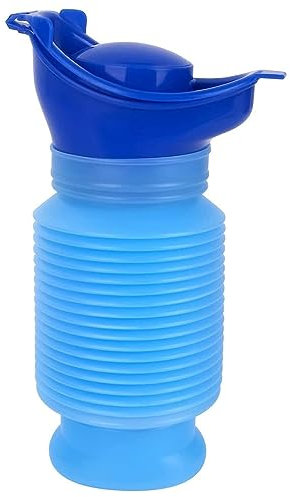 KOMUNJ Shrinkable Urinal, 750ml Male Female Portable Mobile Toilet Potty Pee Urine Bottle, Outdoor Travel Personal Mobile Toilet Potty Urine Bottle, for Men Adult Ladies Traffic Jam Travel Queuing