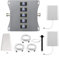KKBSTR Amplificador 4G Repetidor Señal Movil, 5 Bandas B1/B3/B7/B8/B20, Dos Antenas Interiores