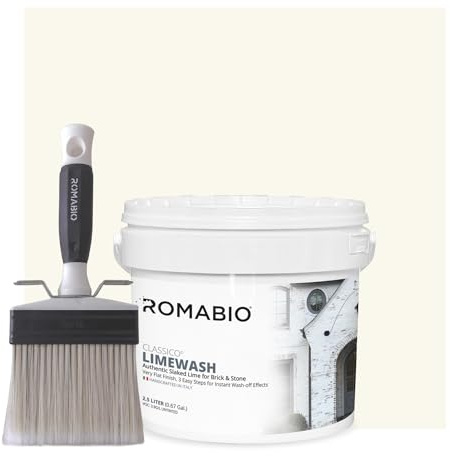 Romabio Fireplace Kit/includes Classico Limewash©, Small Masonry Brush, Stir Stick, Bucket Opener, and Instructional Sheet. 2.5L