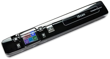 Escáner de Libros portátil de Alta definición Mini escáner portátil de Documentos e imágenes A4, WiFi 1050 dpi JPG/PDF, escáner portátil de Alta Velocidad for Uso Escolar y empresarial (Color : Nero