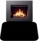 Kamin Bodenplatte 60x80 cm aus pulverbeschichtetem Stahl Schwarz, Funkenschutzplatte für Kaminofen, Feuerfeste Bodenschutzblech Feuerfeste Unterlage für Kaminofen, Bodenblech, Ascheblech, Schmutzblech