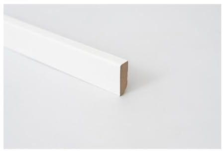 10PZ BATTISCOPA IN MDF BIANCO MM.14X40X2400