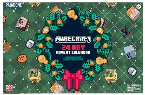 Minecraft Paladone 24 Day Christmas Advent Calendar | Toys & Games | Puzzles | Notebook | Stickers | Stocking Filler | Officially Licensed Merchandise | Novelty Gift