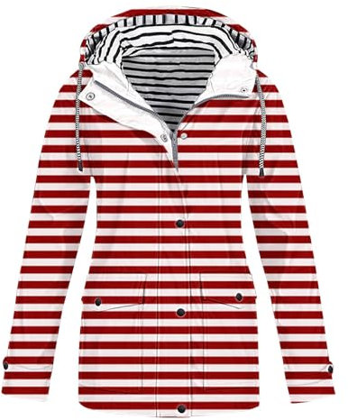 BOTCAM Regenmantel Damen Wasserdicht Atmungsaktiv mit Kapuze: Windbreaker Regenjacke Windjacke Outdoor Kapuzenjacke Übergangsjacke Reißverschluss Regenjacken Große Größen Outdoorjacke S-5XL