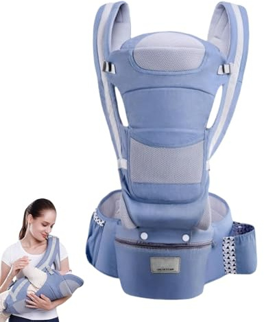 Carrera de asiento para bebés, transportador de asiento de cadera de bebé | Soporte de espalda para niños con correa ajustable,Soportista de transportista para niños pequeños ajustables frontales y po