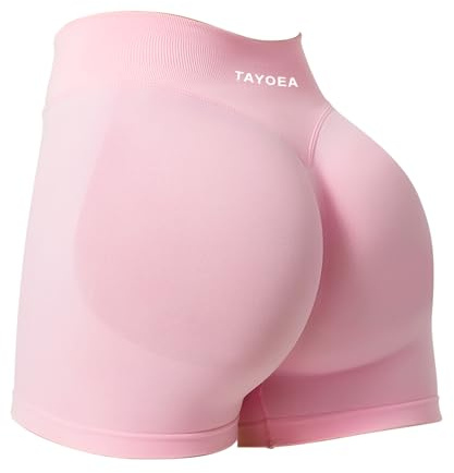 TAYOEA Sports Cycling Shorts Women Short Leggings Crunch Shorts Seamless Sports Shorts Opaque Gym Shorts For Fitness Yoga Jogging