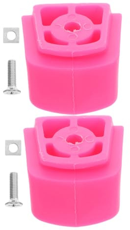 BESPORTBLE 2pcs Pink Roller Skate Stoppers for Kids Non-slip Brake Block Replacement with Rubber and Stainless Steel Material Universal Fit for Inline Skate 6mm 6.2mm