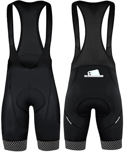 Culotte Ciclismo Hombre Antideslizante Pantalones Cortos de Ciclismo for Hombre y Mujer, con Bolsillo Cremallera antipérdida, for Bicicleta montaña Profesional, Color Negro Azul(QY1679-2,XS)