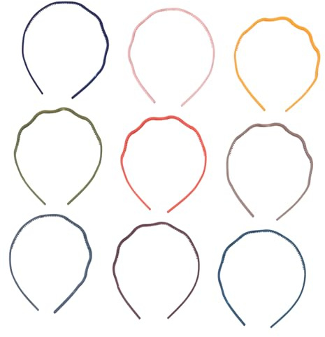 DECOMELODY 10 pièces Serre-tête Ondulé Plastique sans Trace Coloris Pastel Bandeau et Bain Confortable et Antidérapant pour Femmes et Filles