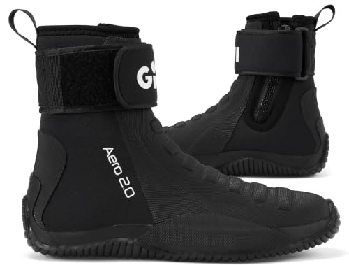 Gill 5mm Neoprene Aero 2.0 Boots | 5mm Thermal Neoprene, Anti-slip Grip, Non-marking Rubber Sole, Secure Side Zip Fit, Built for Sailing & Watersports