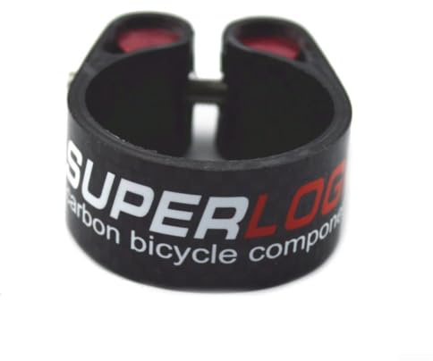 Dolvitrny Collier de serrage pour tige de selle de vélo, fibre de carbone 3K avec écrou en alliage, tailles 27,2/30,8/31,6 mm pour pièces de vélo de route, accessoire durable et léger (27,2)