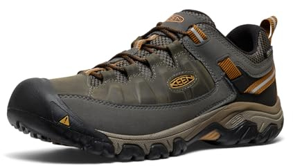 KEEN Men's Targhee 3 Waterproof Hiking Shoe, Black Olive Golden Brown, 9 UK