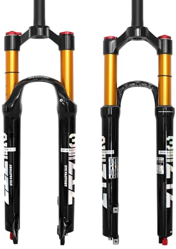 ZTZ MTB Magnesium-Legierung Luftfedergabel, Mountainbike Frontgabel, 25 cm Einbauhöhe (Manual Locking, 26)