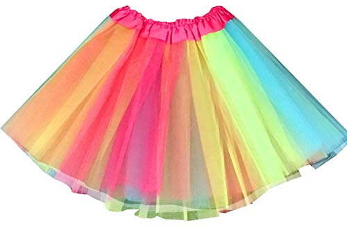 kuou Girls Tutu Skirt, Little Girls Layered Tulle Dance Skirts Fluffy Ballet Dance for Kids Girls Dance Birthday Princess Party