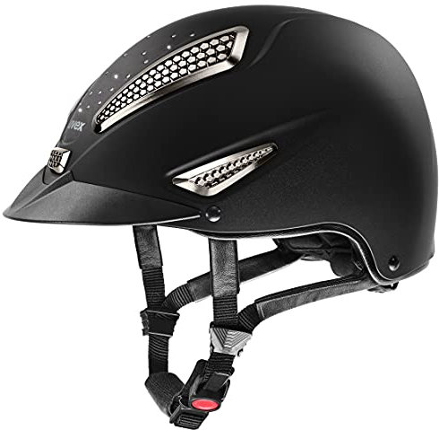 uvex Perfexxion Ii Grace - Casque d’équitation Solide pour Hommes et Femmes - Réglage de la Taille Individuel - Ventilation Optimale - Black Matt - 55-58 cm