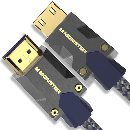 Monster M3000 HDMI 2.1 Kabel 1,5m, Ultra High Speed 48Gbps, 8K@60Hz, 4K@120Hz, HDR, eArc, Goldkontakte, TV-Kabel, Kompatibel Mit PS4/PS5/Xbox, Blau