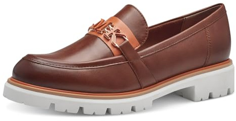 MARCO TOZZI Women's 2-84700-42 Loafers, Cognac Comb, 7.5