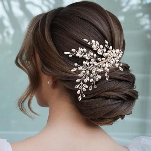 Mpoikba Bride Headpiece, Bridal Hair accessories, Elegant Wedding Hair Pieces for Brides(Silver)