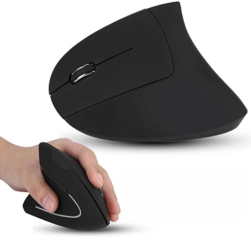 Aumotop Mouse Verticale Ergonomico Wireless per Mancini, PC, Computer Portatile