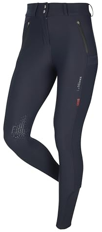 LeMieux Drytex Knee Grip Waterproof Breeches for Women - Equestrian Pants for Horseback Riding - Ladies’ Jodhpur Riding Pants - Navy - US06